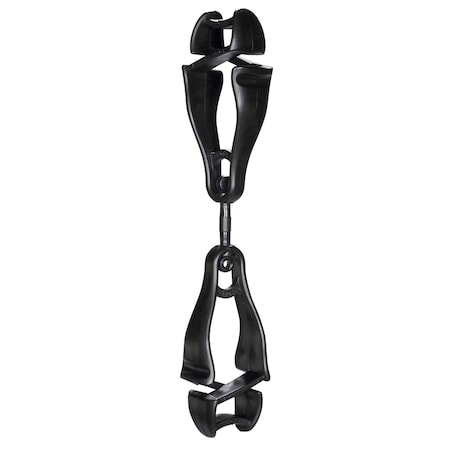 Ergodyne Black Swiveling Glove Clip Holder, Dual Clips 3420